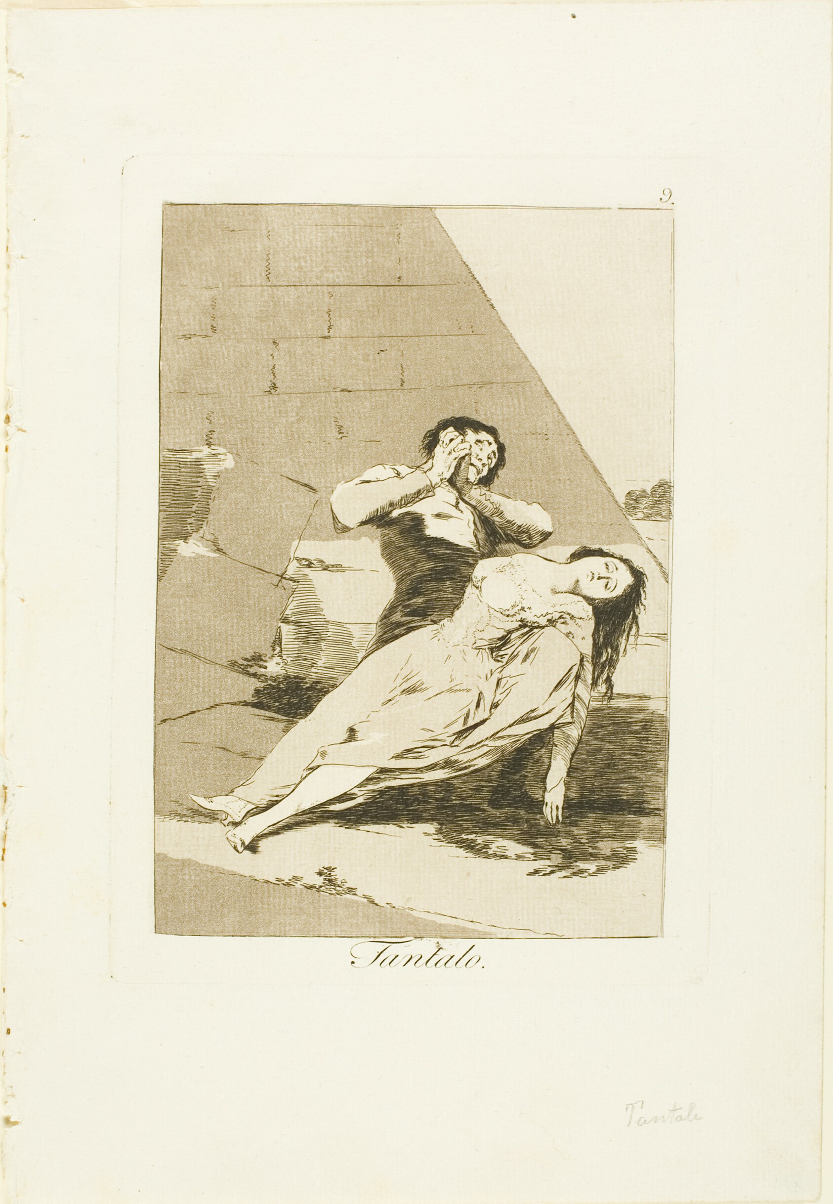 Tantalus, plate 9 from Los Caprichos