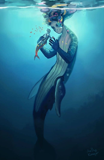 A cover of "Drawing: Mermaids" cluster. The owner is magicdesigner. The cluster consists of 33 elements.