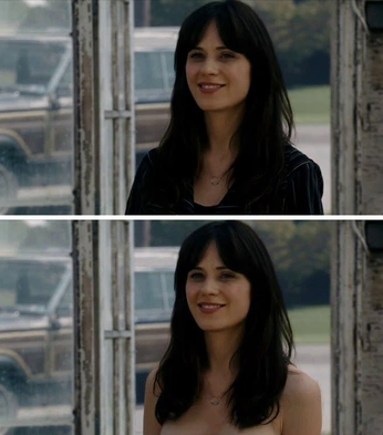 A cover of "Zooey Deschanel" cluster. The owner is scarletquinn. The cluster description is "Models are 18+ (all images are generated using AI)". The cluster consists of 44 elements.