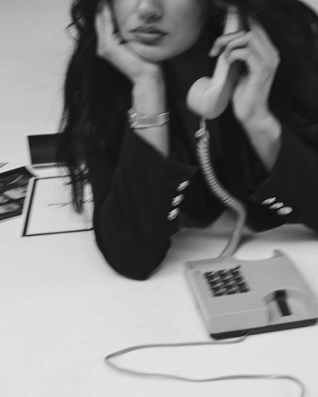 An Instagram  post added on Jul 01, 2024. The author is @editorialstockimages. May present: girl, lip, photograph, white, eyelash.