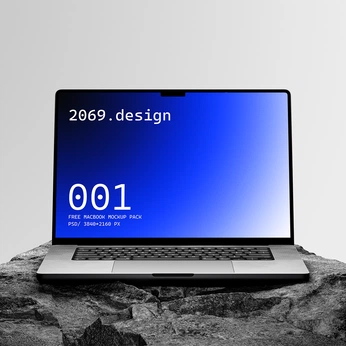 A cover of "Free Macbook Mockups" cluster. The owner is 2069design. The cluster consists of 20 elements.