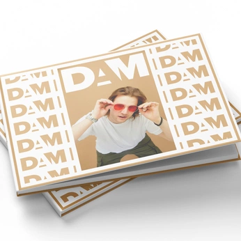 A cover of "DAM Presskit" cluster. The owner is mazone. The cluster description is "Discover the story of the artist "DAM" and his passion for music, as w". The cluster consists of 9 elements.