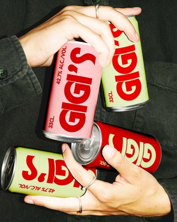 A cover of "art direction ▾ drinks" cluster. The owner is dmc. The cluster description is "beverage branding, packaging, and product syling". The cluster consists of 9 elements.