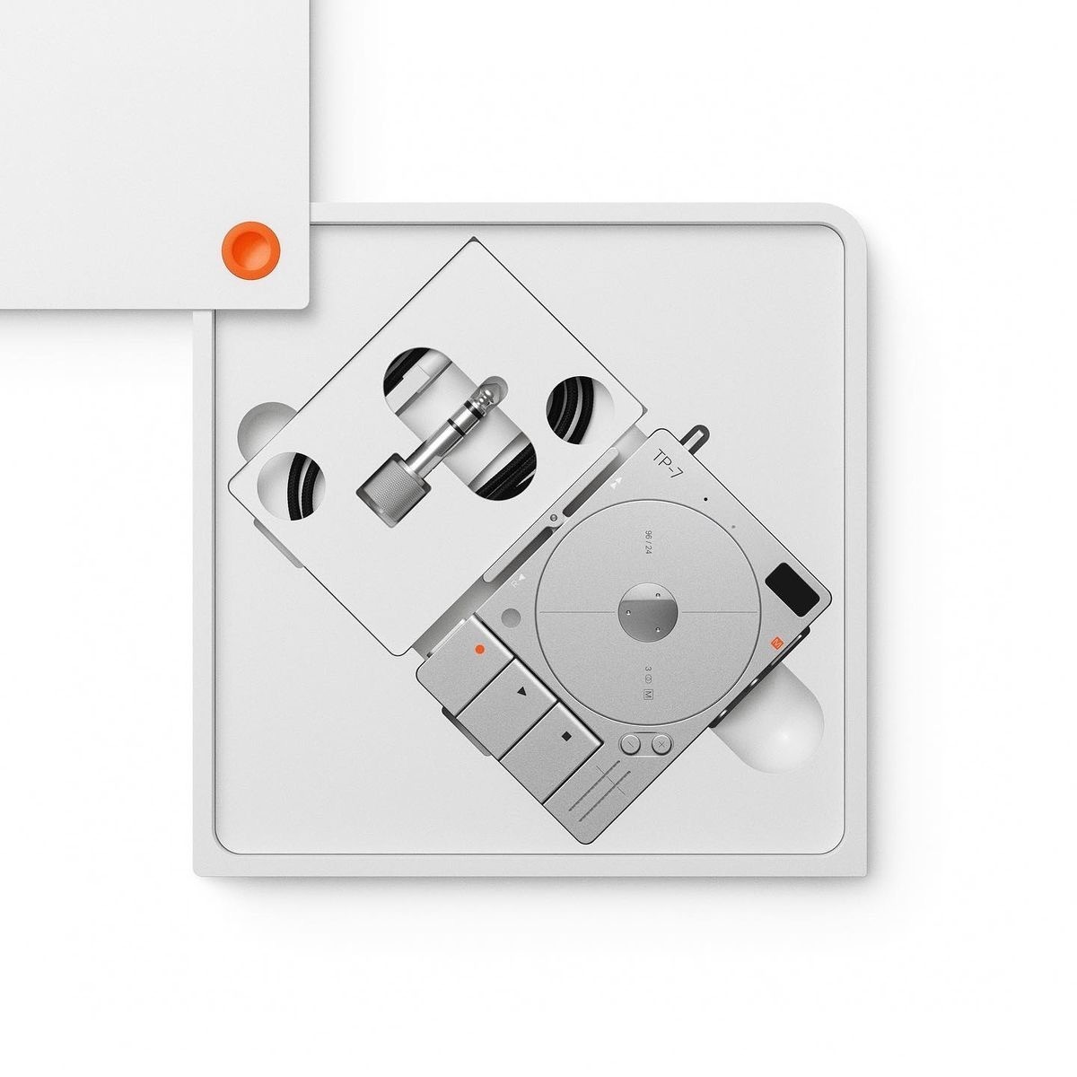 An image added by microcosmos on Jun 29, 2023. May present: font, microphone, teenage engineering, teenage engineering tp-7 tape recorder, tp 7.