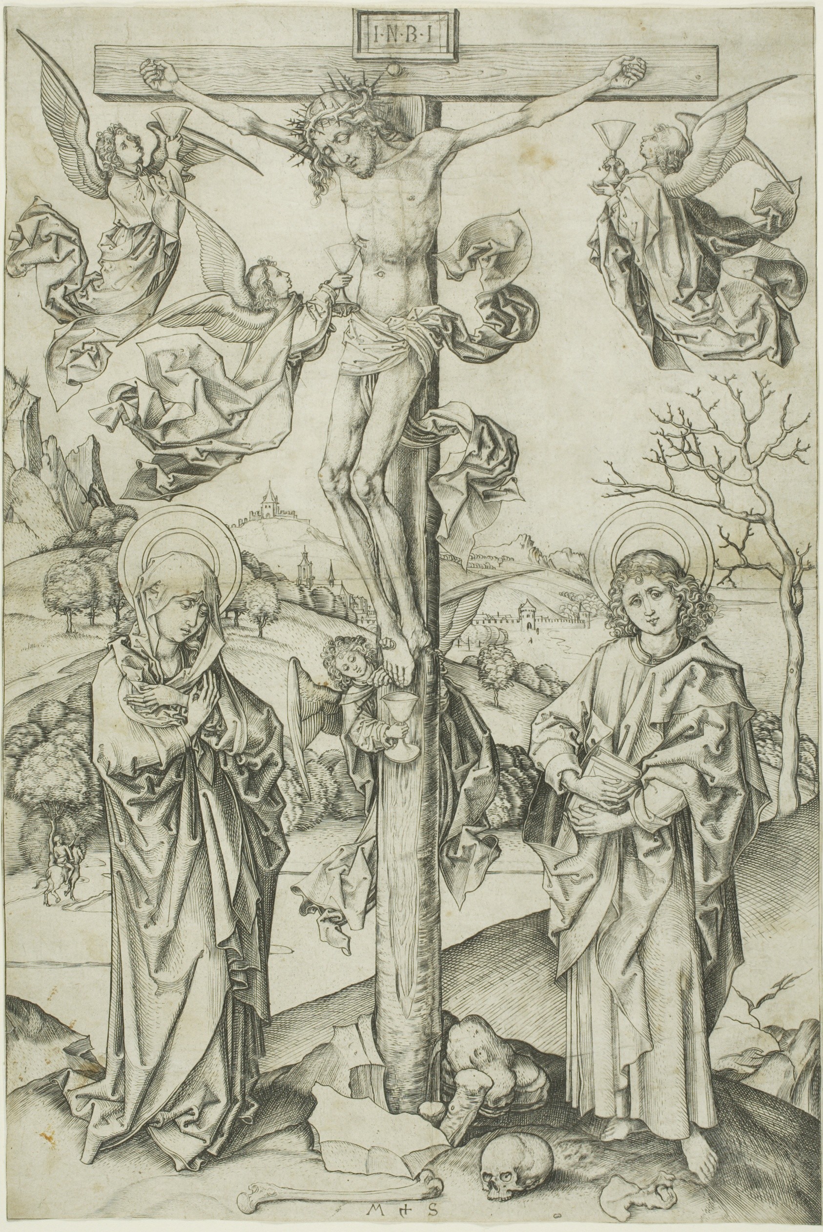 The Crucifixion with Four Angels