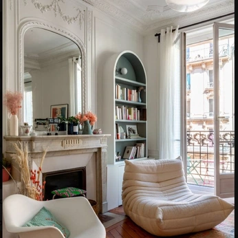 A cover of "home" cluster. The owner is vodriian. The cluster description is "Interiors, exteriors, decor". The cluster consists of 359 elements.