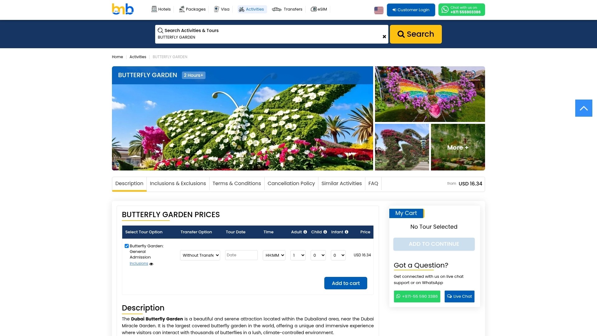 An article "Butterfly Garden in Dubai - Book Tickets, Timings & Prices" added by soyalkhanjourney on Sep 26, 2025. May present: web page.