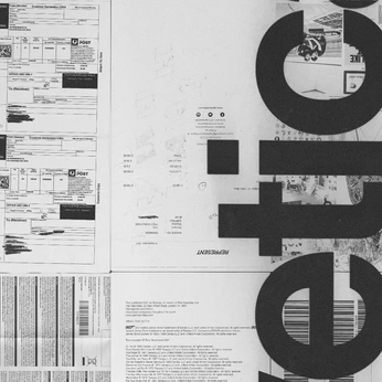A cover of "Graphic Brutalism" cluster. The owner is gemmathirtythree. The cluster consists of 15 elements.