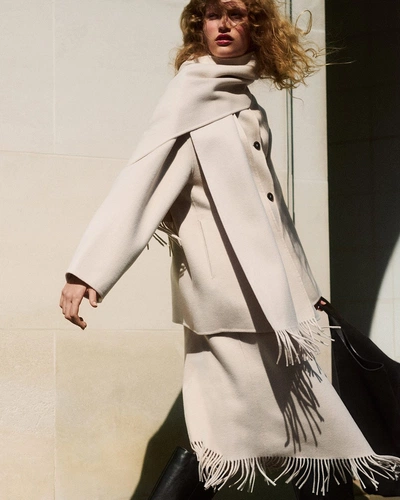 An image added by annnbuuu on Jan 04, 2025. May present: oversized wool blend scarf jacket, women cos wo oversized wool-blend scarf jacket, jacket, cos, wool.