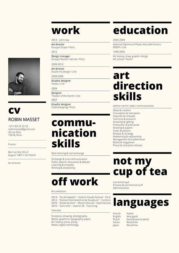Curriculum Vitae Design
