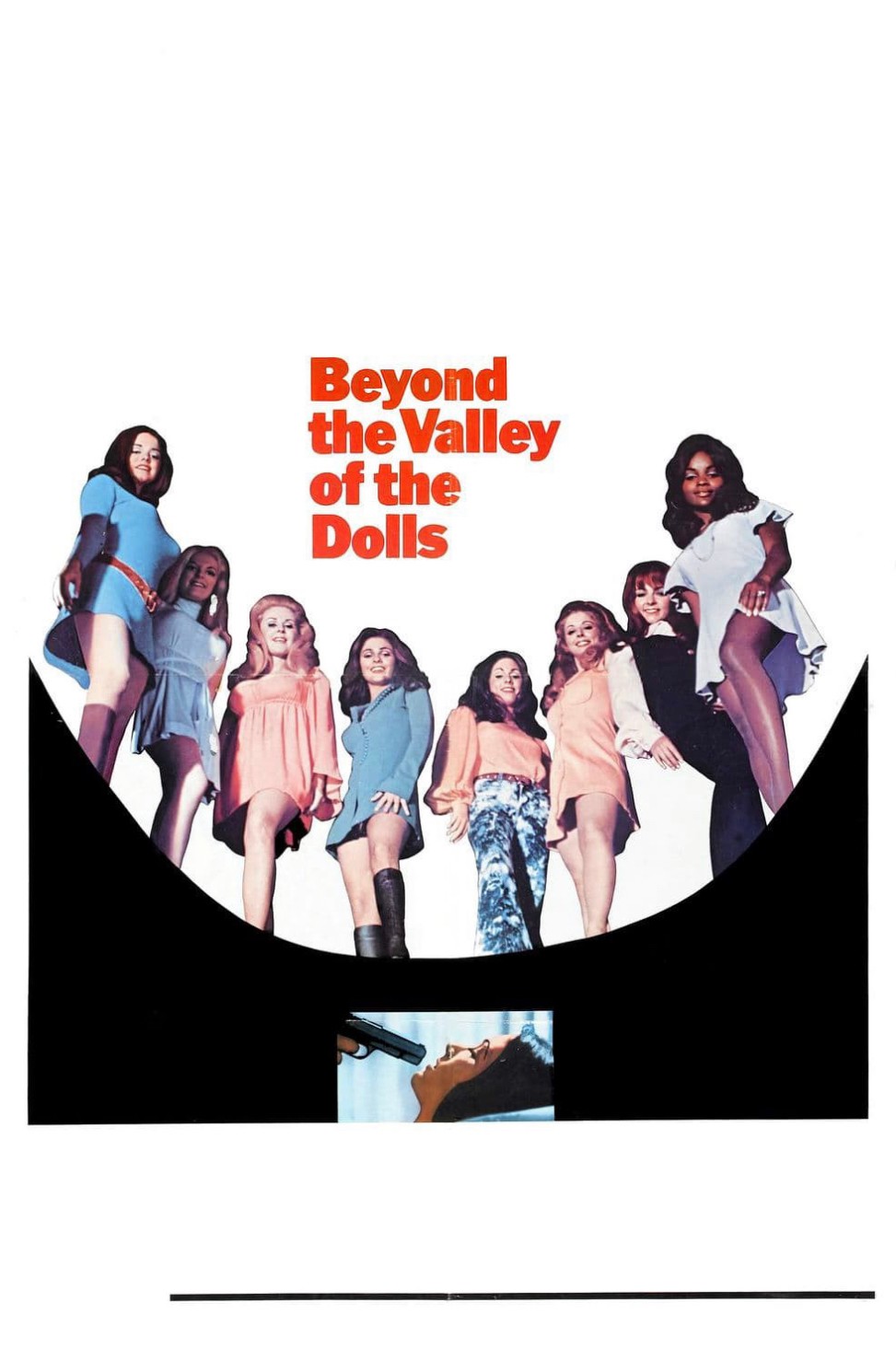 Movie poster for Beyond the Valley of the Dolls (1970), directed by Russ Meyer and written by Roger Ebert.