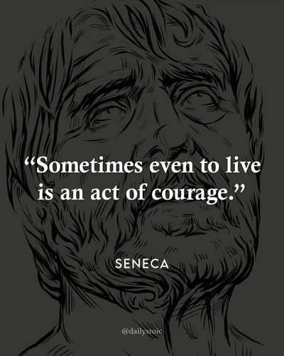 A Twitter element added by vladoustinov on Mar 11, 2024. The author is Daily Stoic. May present: poster, hair, head, vertebrate, jaw.