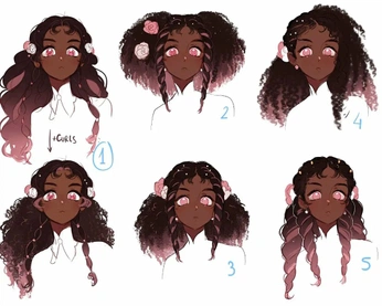 A cover of "髪-hair references" cluster. The owner is bluelightlens. The cluster consists of 45 elements.