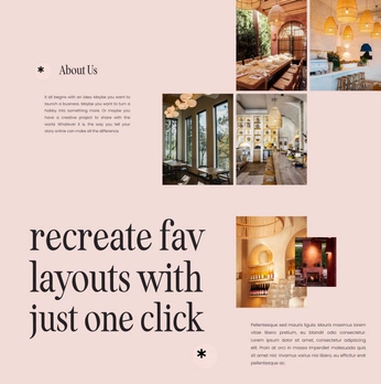 A cover of "Design layout inspo" cluster. The owner is jenyse. The cluster consists of 2 elements.