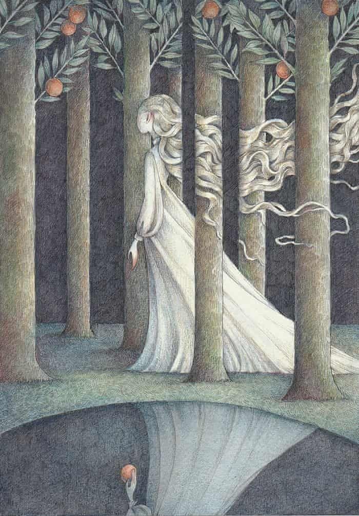 The Grove by Carmen Arce-San Martin, an illustration for a poem by T.S. Eliot.