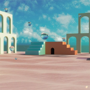 A cover of "Liminality-Personal Work" cluster. The owner is blankcitrus. The cluster description is "dreamscapes and 3D design". The cluster consists of 9 elements.