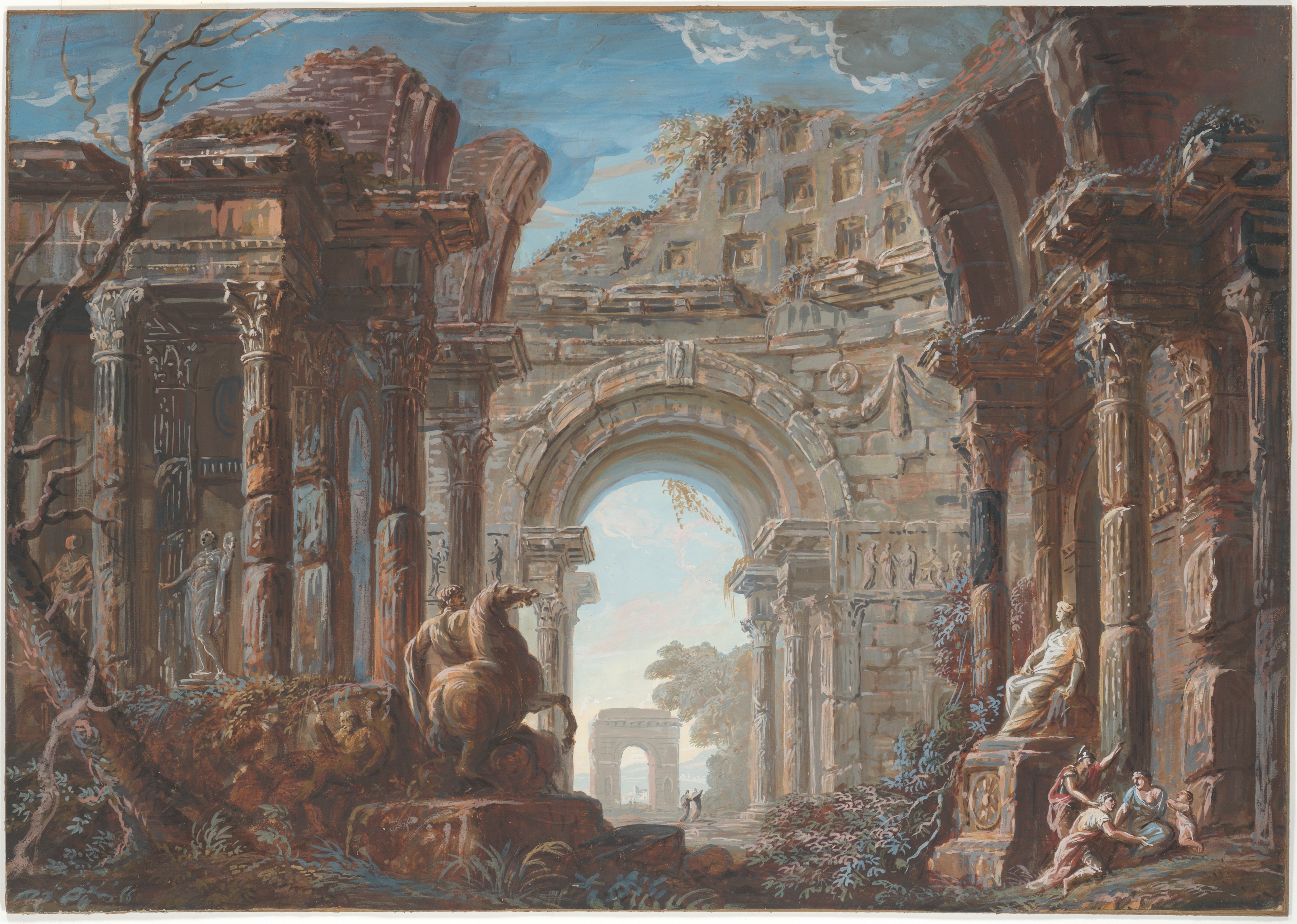 Architectural Capriccio with a Monumental Arch