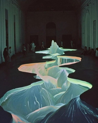 An Instagram  post added on Feb 21, 2024. The author is @mariustroy. May present: water, light, green, fountain, world.