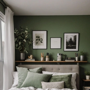 A cover of "Green room color picker" cluster. The owner is dreamsmonsters. The cluster description is "Sage ". The cluster consists of 34 elements.