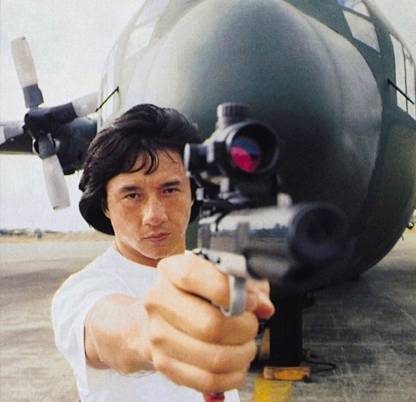 Actor Jackie Chan in a still from the 1990 film Island of Fire.