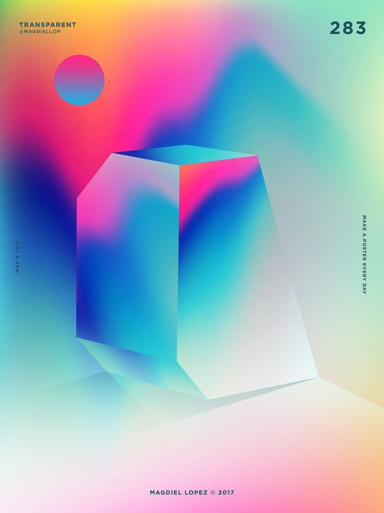 Transparent, a 2018 poster by artist Magdiel Lopez.