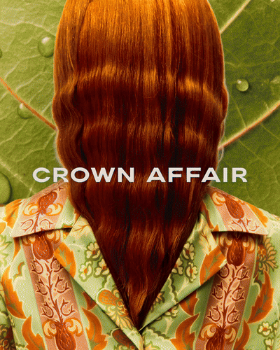 Crown Affair's Tsubaki Meadows campaign, photographed by Eduard Sánchez Ribot with hair by Dani Goldstein.