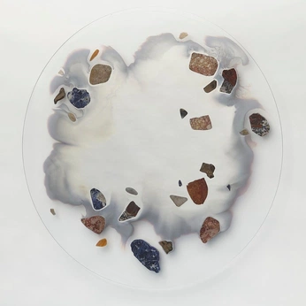 A cover of "Pieces" cluster. The owner is gaby. The cluster description is "design pieces". The cluster consists of 95 elements.