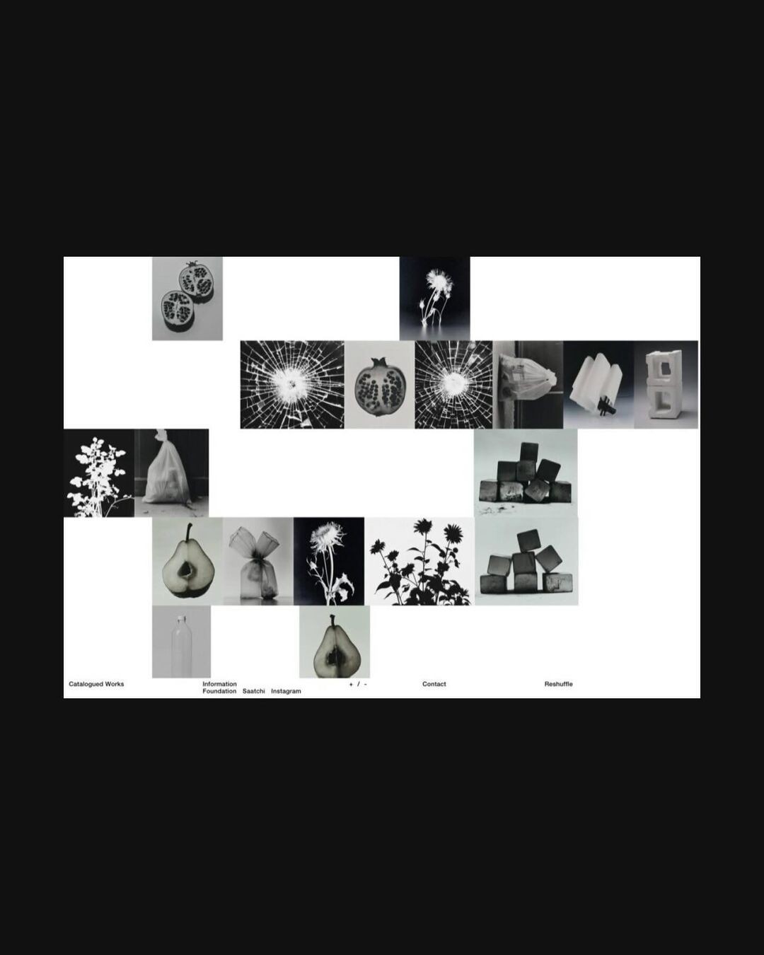 The Neobrutalist website Klikkentheke, a generated art project designed by Allan Kristiansen.