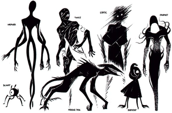 A cover of "Void Creatures" cluster. The owner is comicblock. The cluster consists of 17 elements.