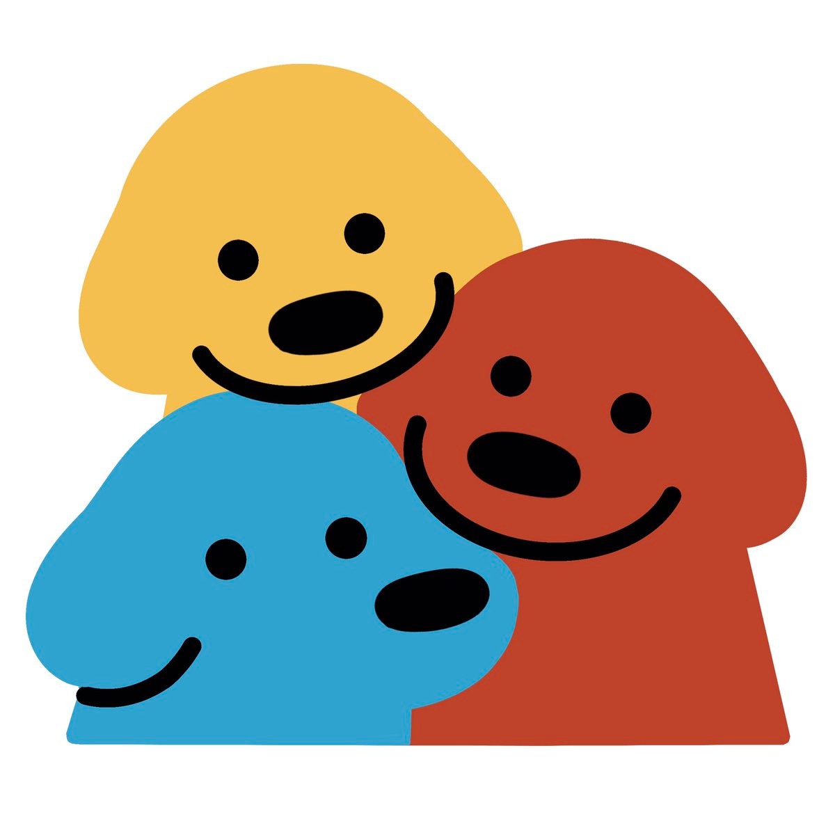 A minimalist dog illustration by the brand matsui.