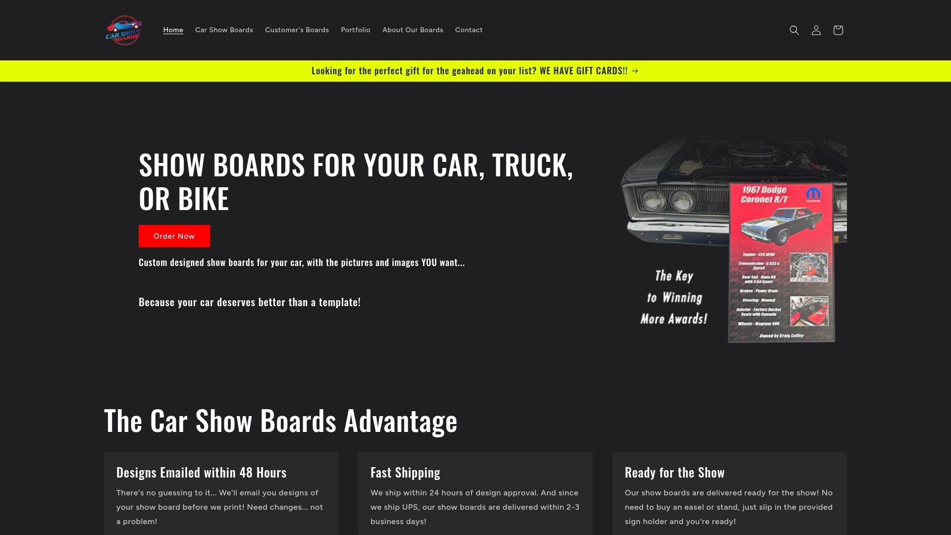 An article "𝗖𝗮𝗿 𝗦𝗵𝗼𝘄 𝗕𝗼𝗮𝗿𝗱𝘀 - Best Car Show Boards - Car Show Signs" added by emilywatson8423 on Oct 01, 2025. May present: screenshot.