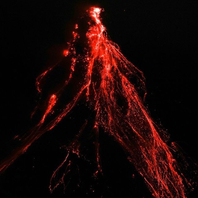 The Mayon Volcano erupts in the Philippines. Photo by Aaron Favila for AP.
