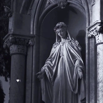 A cover of "The Nun - Aylin" cluster. The owner is skylarsblue. The cluster description is "Dead By Daylight - Killer; Holy Blinding Light". The cluster consists of 38 elements.