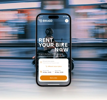 A cover of "Bikago. UX/UI" cluster. The owner is obriy.design. The cluster consists of 5 elements.