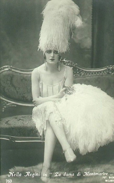 Italian silent film actress Nella Regini in a promotional photo for ...