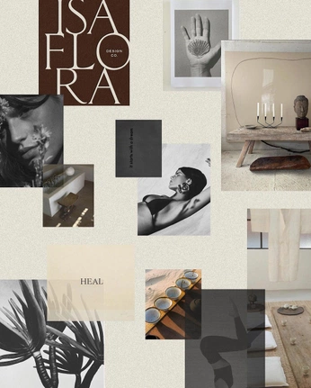 A cover of "BLA Mood Board" cluster. The owner is dominyck. The cluster consists of 5 elements.