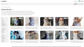 A cover of "Bandana mockup" cluster. The owner is yadsagar099. The cluster consists of 1 element.