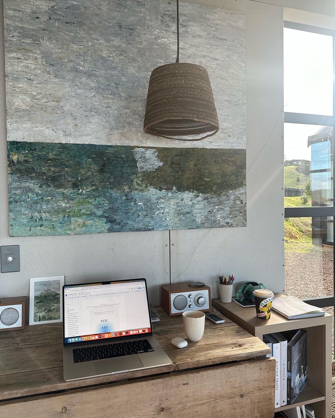 An Instagram  post added on Apr 03, 2024. The author is @modernmind___. May present: netbook, property, computer, laptop, interior design.