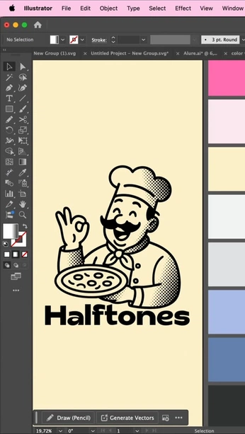 A cover of "Adobe tool tricks" cluster. The owner is eyrealex. The cluster consists of 54 elements.