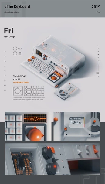 A cover of "Product render" cluster. The owner is hekaye. The cluster consists of 21 elements.