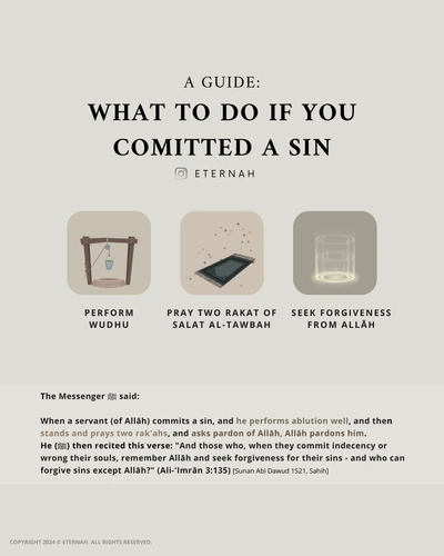 A Guide: What To Do If You Commited A Sin, an infographic by Eternah ...