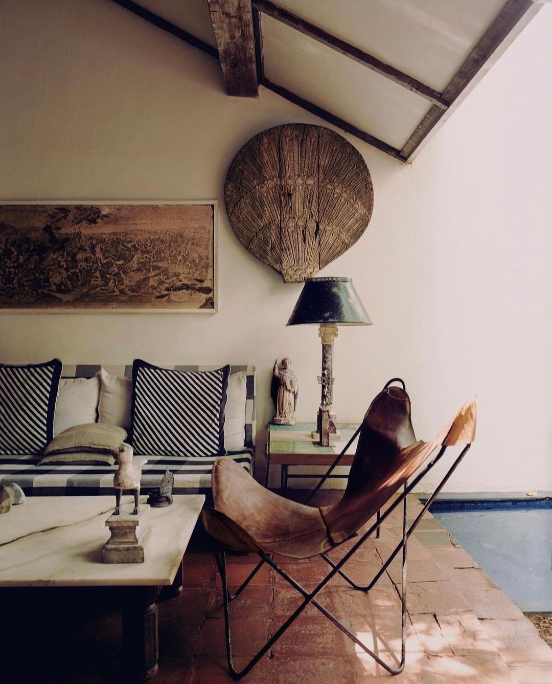 An interior in Colombo, Sri Lanka, in the Tropical Modernism style of Geoffrey Bawa. Photo by Harry Crowder.