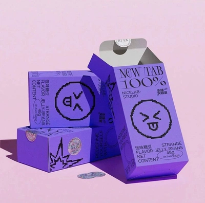 NOW TAB 100% Strange Flavor Jelly Beans by Nicelab Studio, 2022. / Cosmos