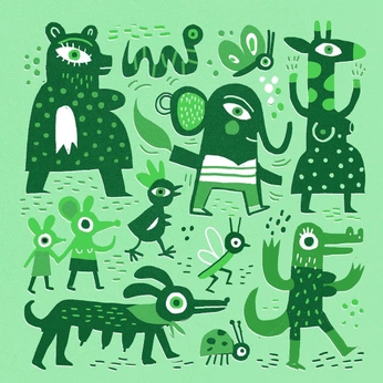 A cover of "green" cluster. The owner is cogili. The cluster consists of 4 elements.