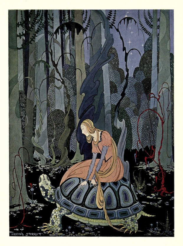 An image added by cosmos on Jul 11, 2024. May present: virginia frances sterrett illustrations, old french fairy tales, illustration, art, fairy tale.