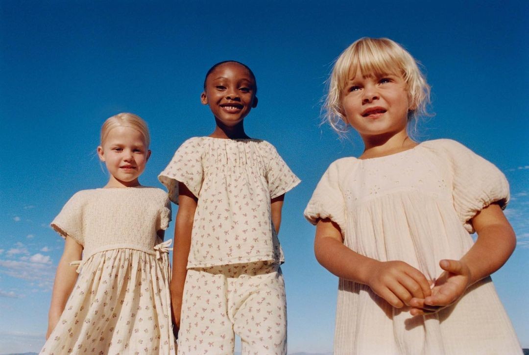 An Instagram  post added on Mar 06, 2024. The author is @zarakids. May present: standing, t-shirt, shirt, dress, zara.