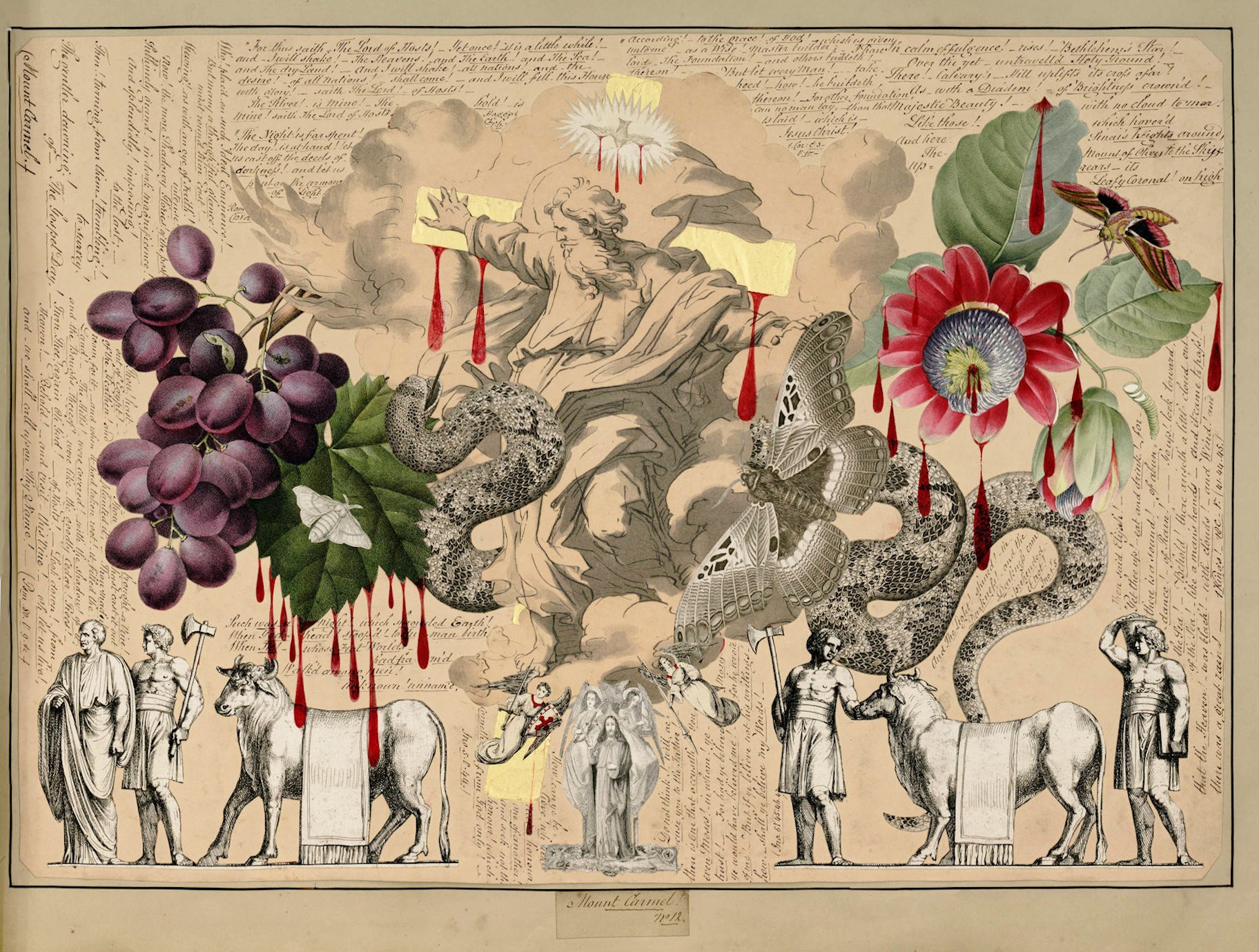 John Bingley Garland collage from Evelyn Waugh's Blood Book