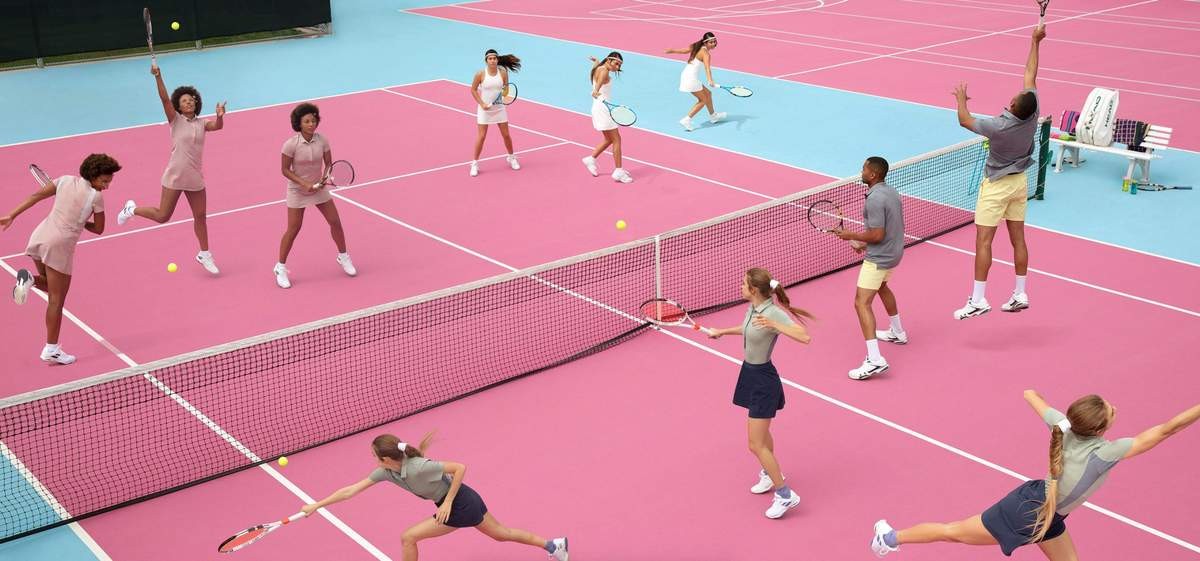Campaign for the Outdoor Voices Tennis Collection. Photo by Simon Hegelund.