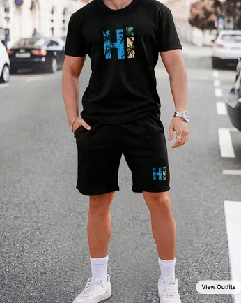 A cover of "mens summer outfits" cluster. The owner is daveyfashion. The cluster consists of 59 elements.