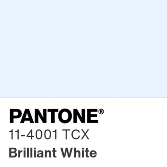 A cover of "Pantone, Brilliant White" cluster. The owner is sarahlindsay. The cluster description is "PANTONE 11-4001 Brilliant White / #EDF1FF - References for Inspiration". The cluster consists of 15 elements.